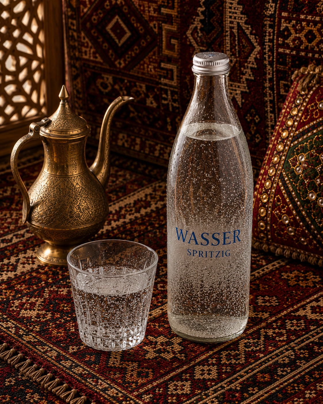 Wasser spritzig